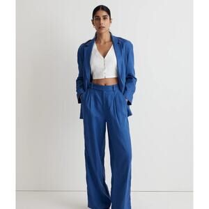 Madewell Double-Breasted Crossover Blazer in 100% Linen SZ XS